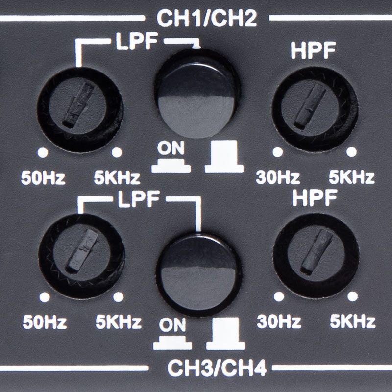 amplifier bandpass crossover settings