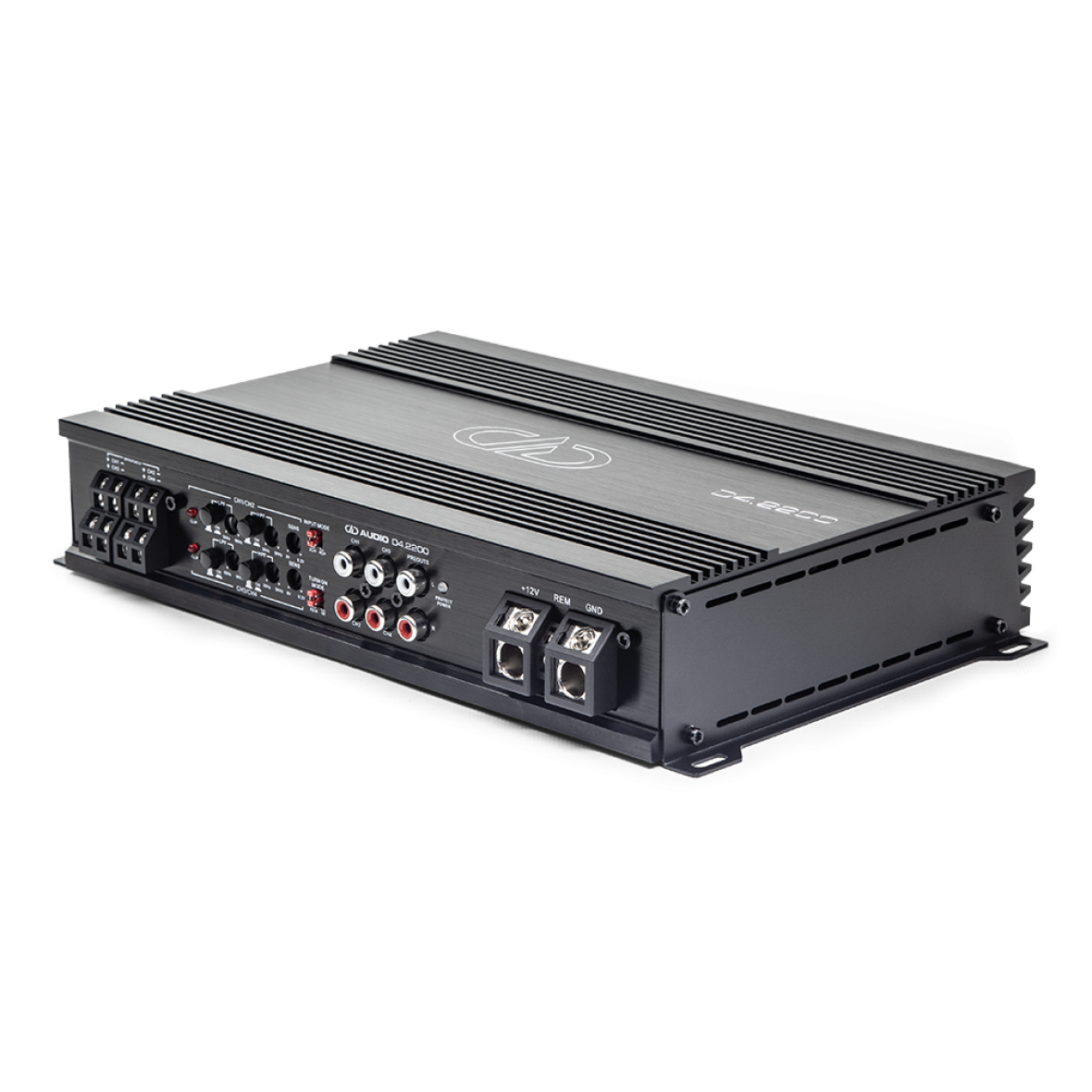 Photo of two VO-MX208s; one angled bottom up, to show the frame, motor, boot and backplate sticker - "VO-MX208, 4 Ohm, 150 Watts RMS, DD AUDIO"; the other angled to show cone, dustcap, and part of motor