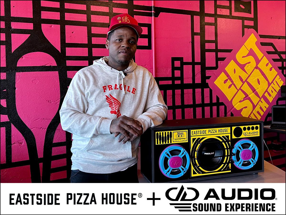 DD Audio boombox at Jabee's restaurant Eastside Pizza House