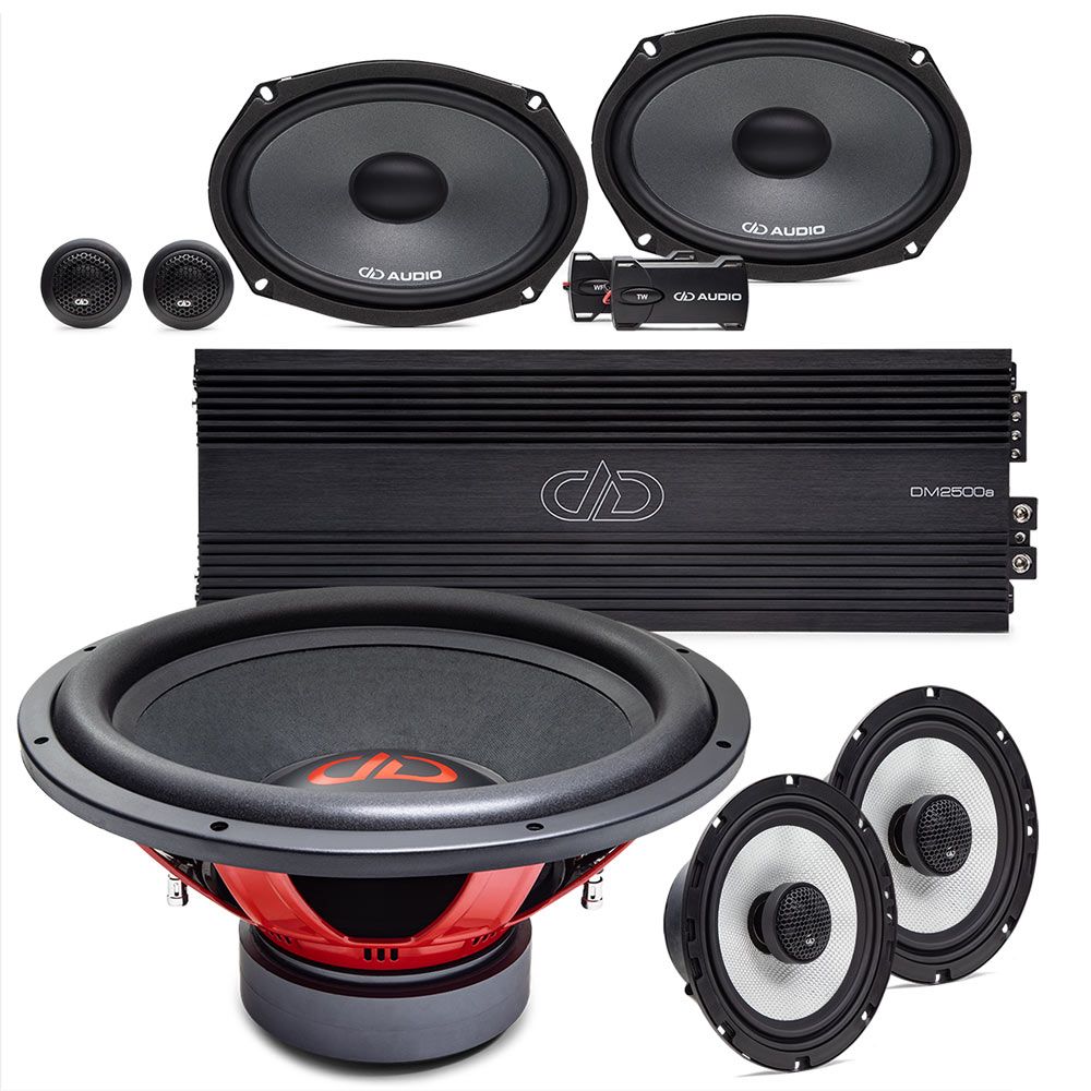 DD Audio gift guide package bundles speakers, amp and sub