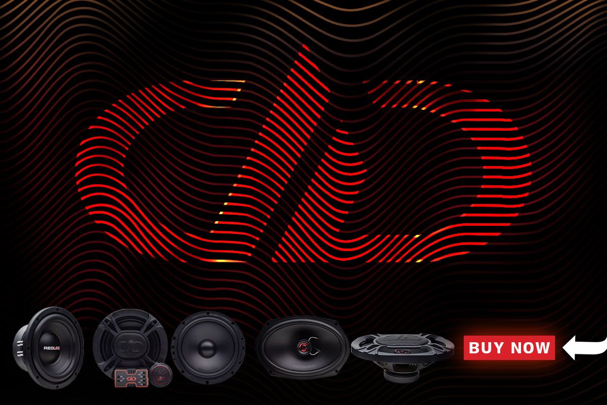 DD AUDIO Updates eCommerce Platform Making it Easier to Shop cover showing redline speakers and buy now button plus dd audio logo