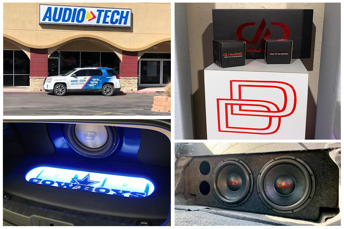 Audio Tech Collage of Product and Work
