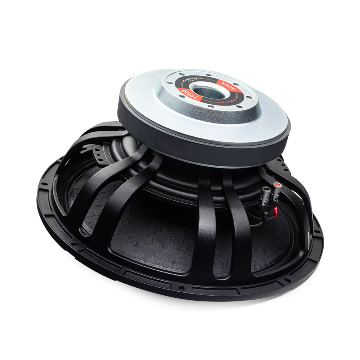 Photo of MW815 angled bottom to top to show ferrite motor and basket