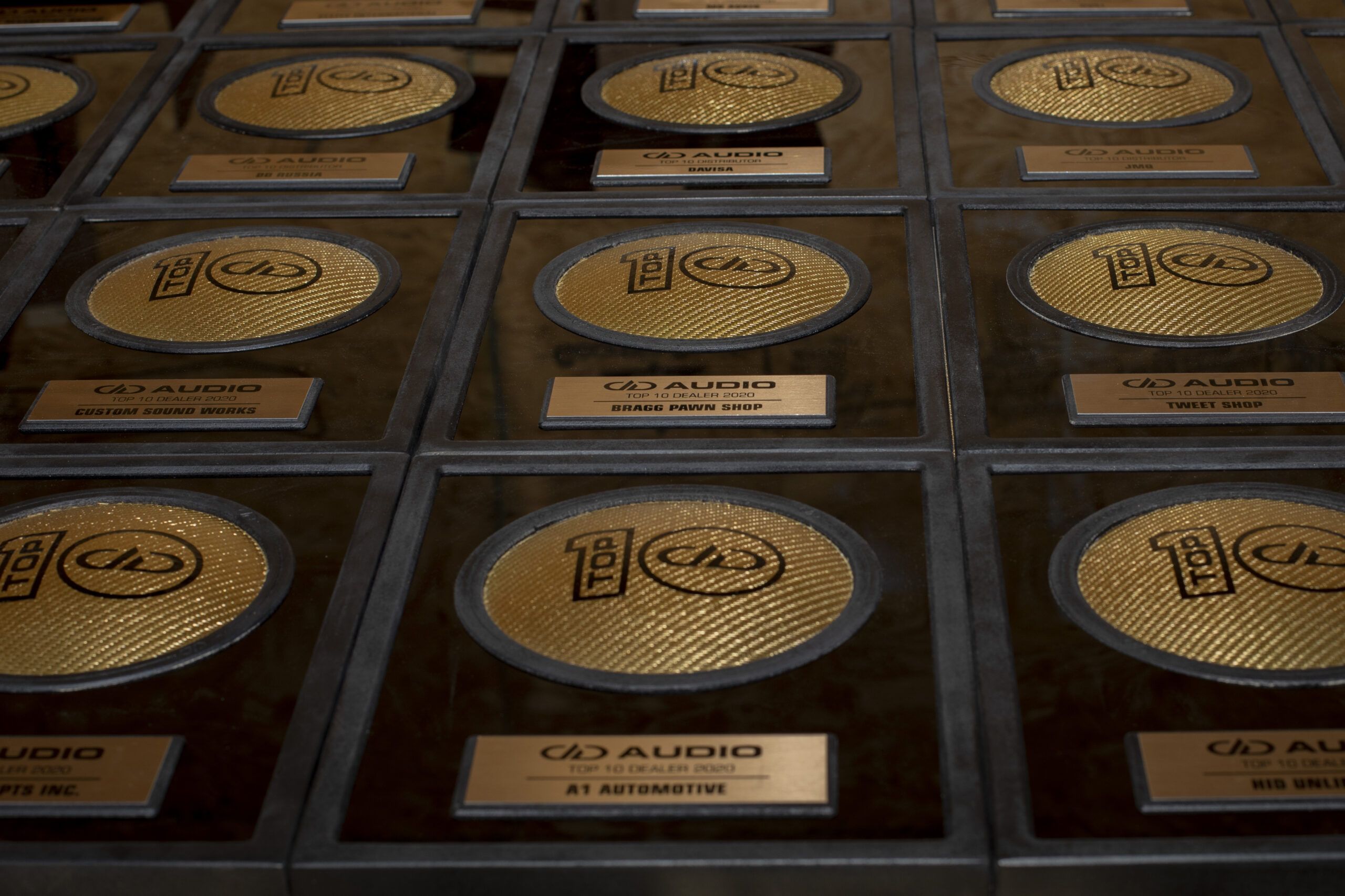 DD Audio Top 10 Dealer Plaques 2020
