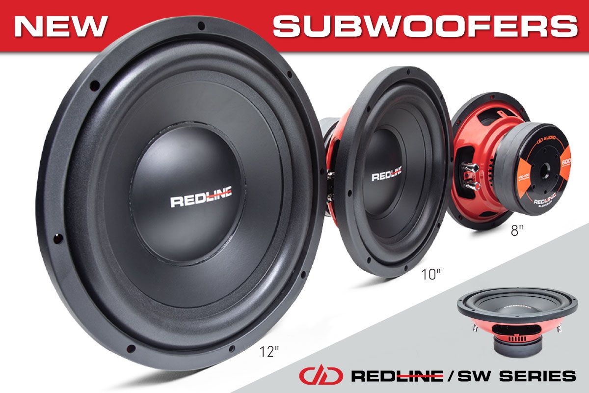RL-SW08, RL-SW10, RL-SW12 - REDLINE Hi-Def Tuned Subwoofer Graphic