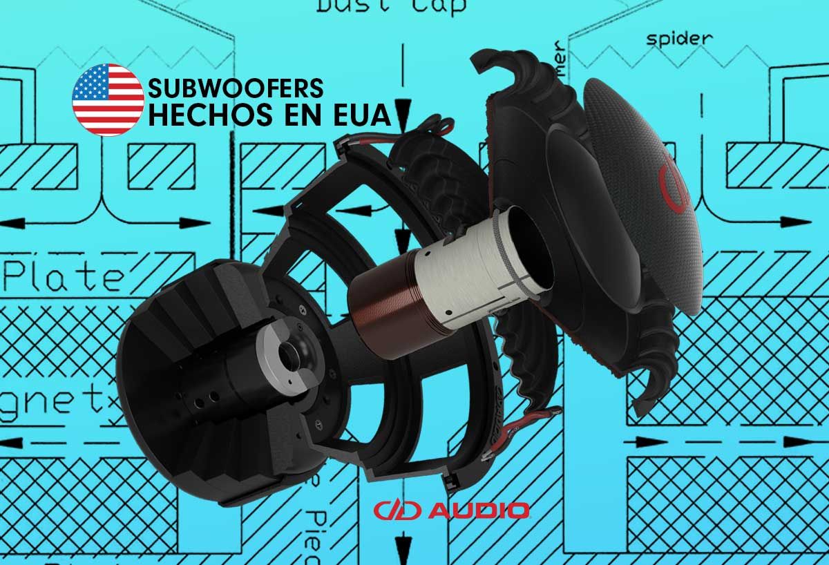 subwoofers hechos en EUA