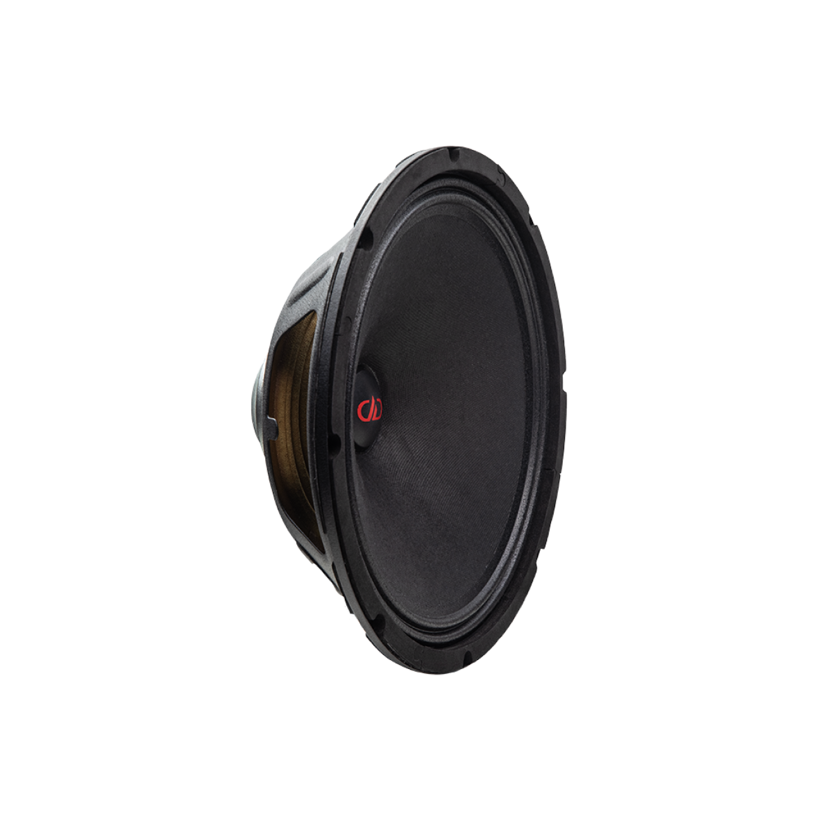 Photo of VO-MN310 angled to show cone, dustcap, and part of neo motor