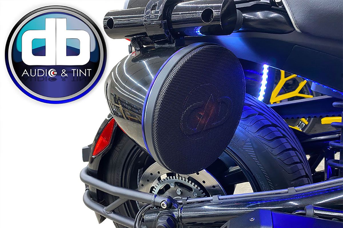 Photo of Motorcycle install with Logo