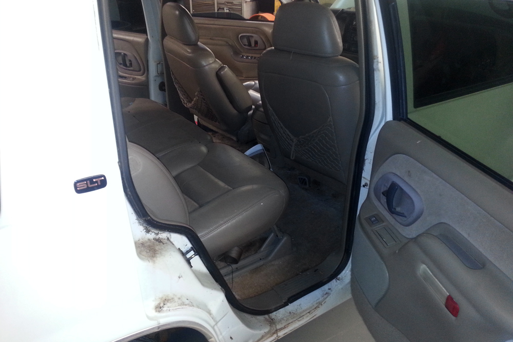 Photo of Back Seat and Original Paneling