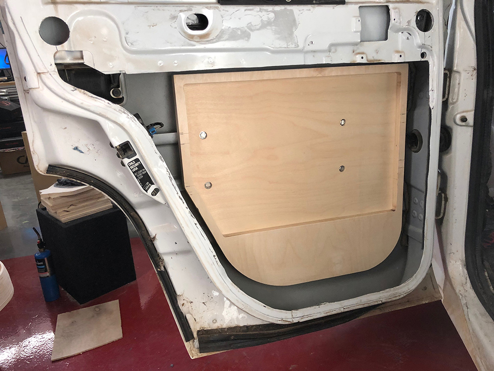 Photo Six of Door Enclosure Being Built