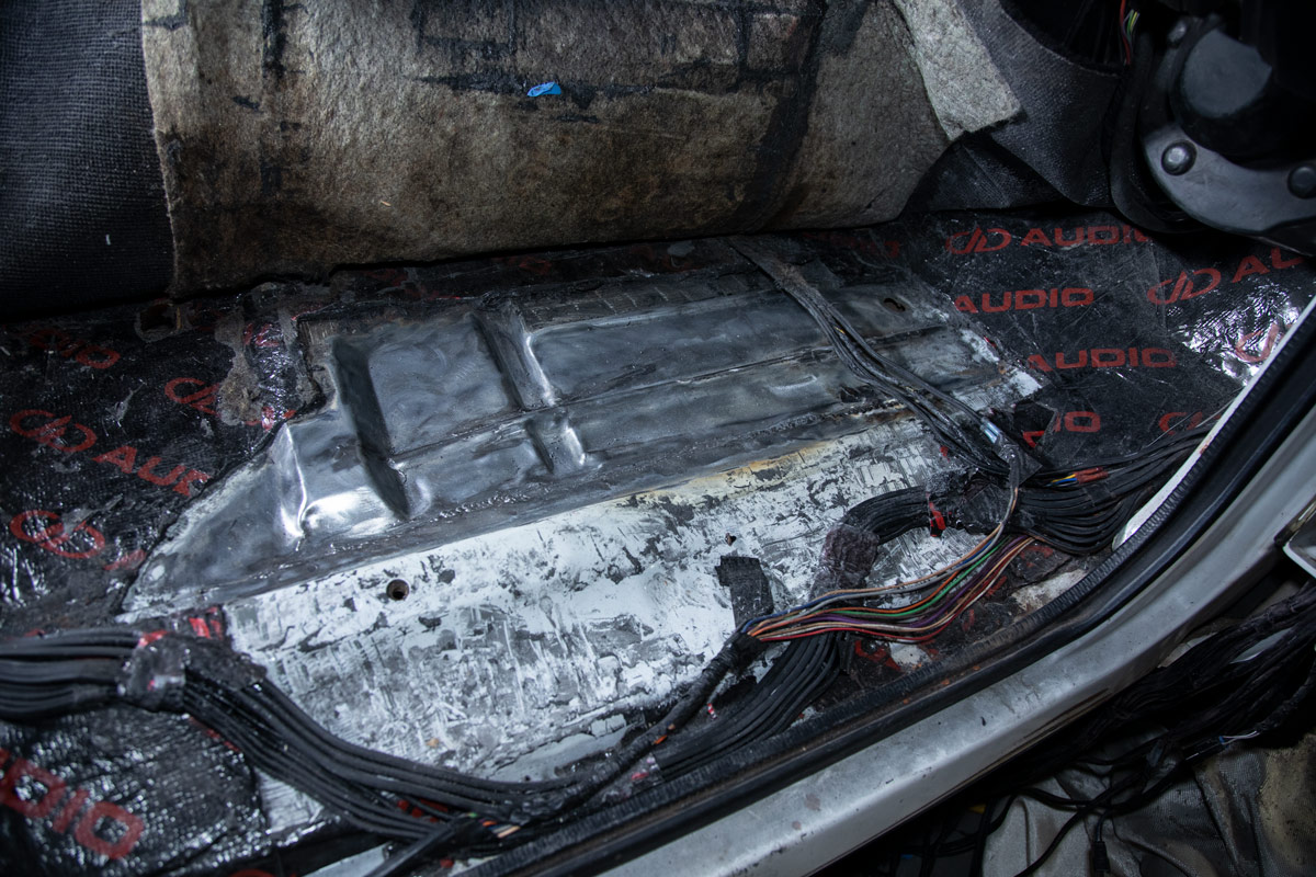 Photo One of Truck Stripped with Wiring and Deadening