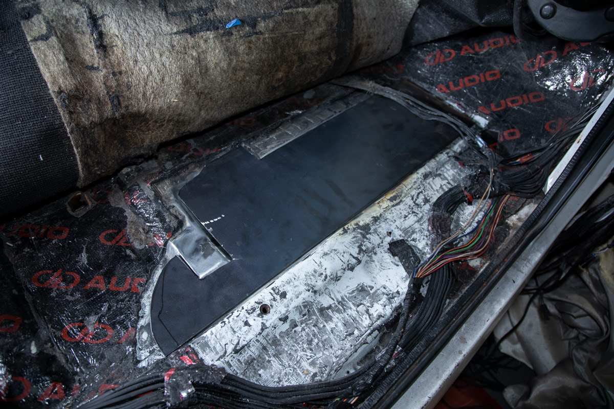 Photo Two of Truck Stripped with Wiring and Deadening