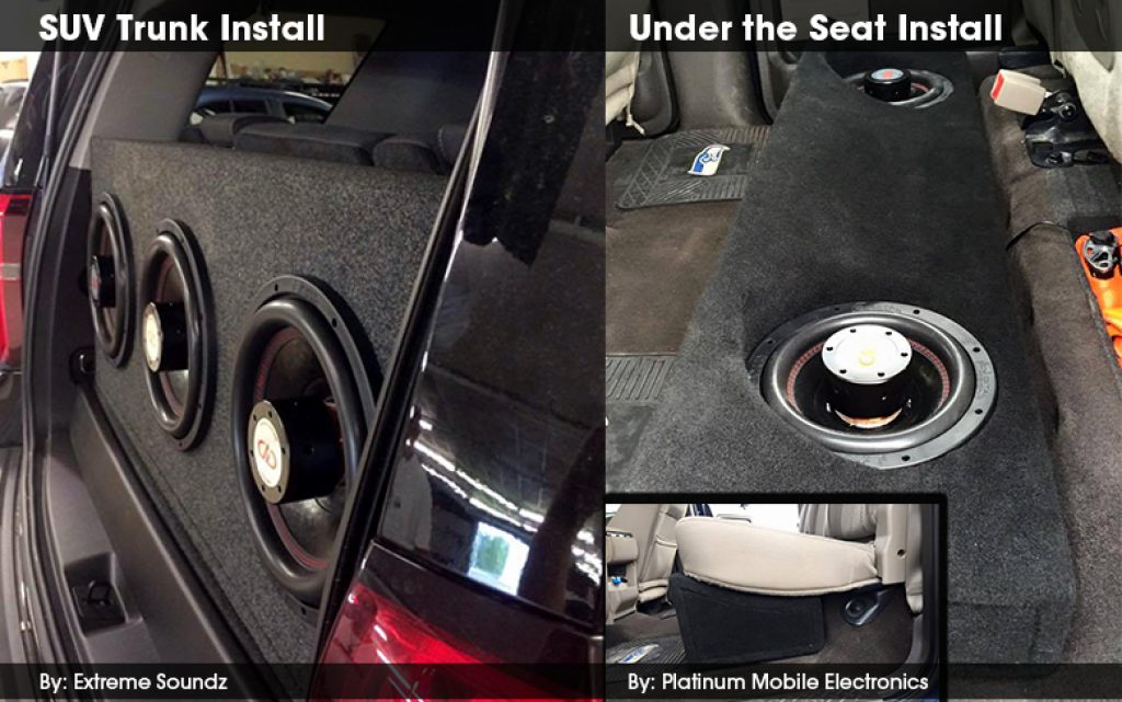 REDLINE SL slim line subwoofer installations