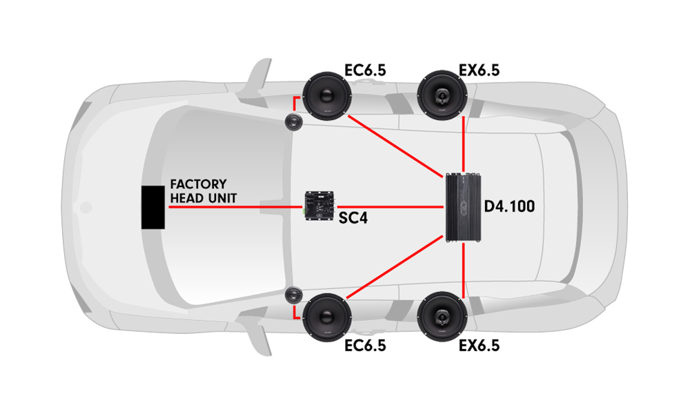 line out converter for factory stereo