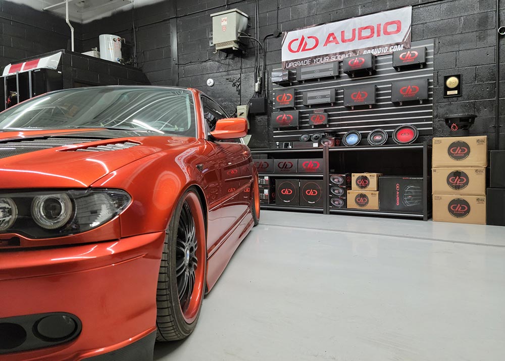 Shazam Audio Concepts - DD Product in Showroom with BMW