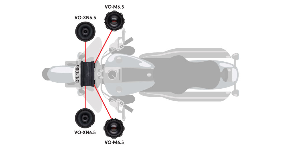 Superior Motorcycle audio upgrade - upper and lower fairing