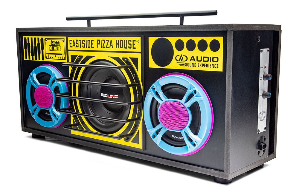 DD Audio boombox for Jabee's restaurant Eastside Pizza House