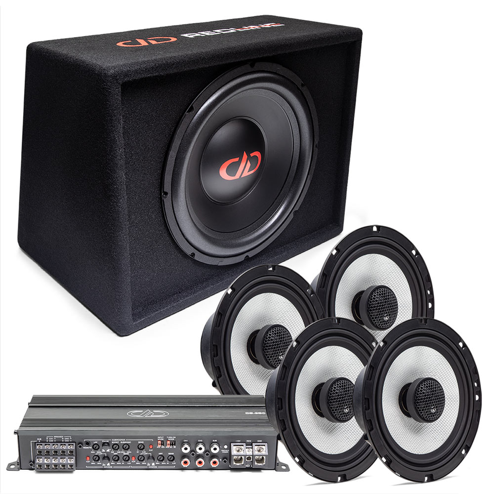DD Audio gift guide package bundles speakers, multi channel amp and enclosure