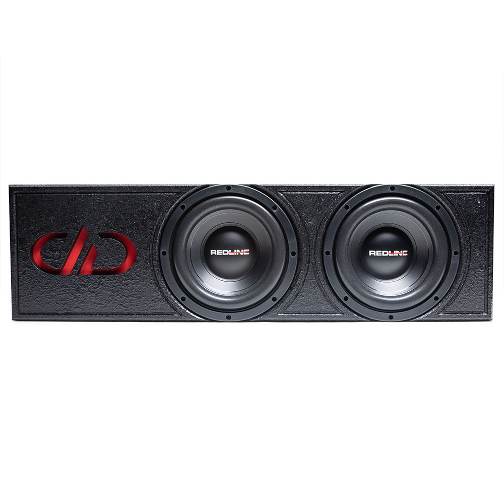 PLE SW08.2 Photo front facing to show logo and two SW08 subwoofer