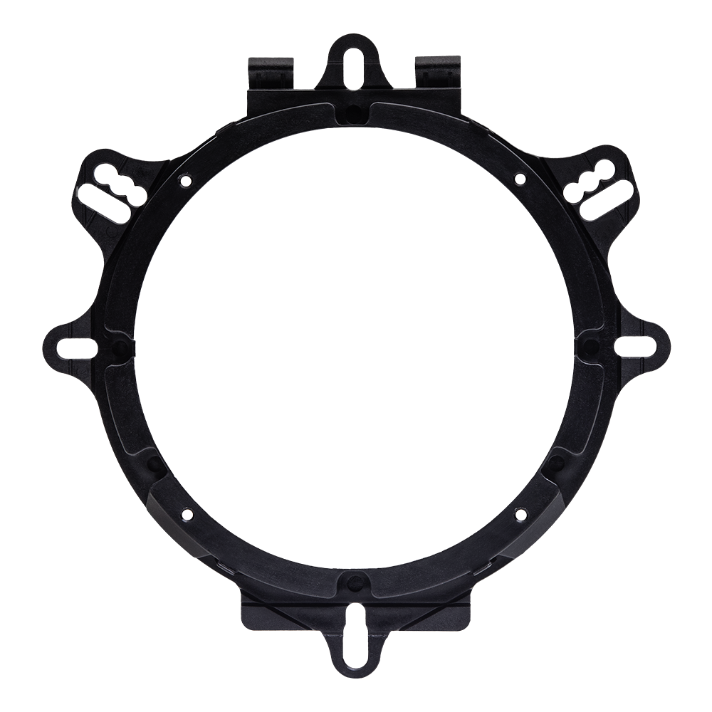 Photo of ADP-6.5 front facing showing the cutout and screw holes