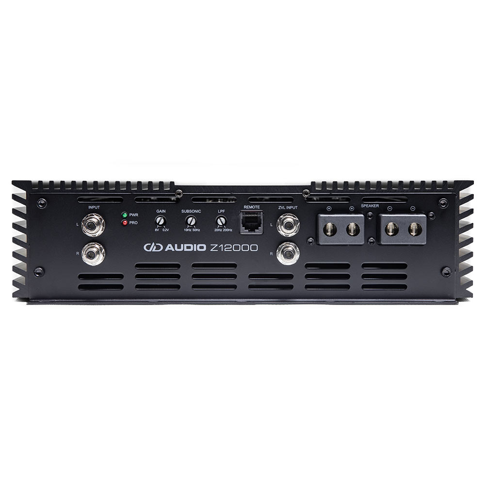 Z Series 12000W Monoblock Subwoofer Amplifier control panel