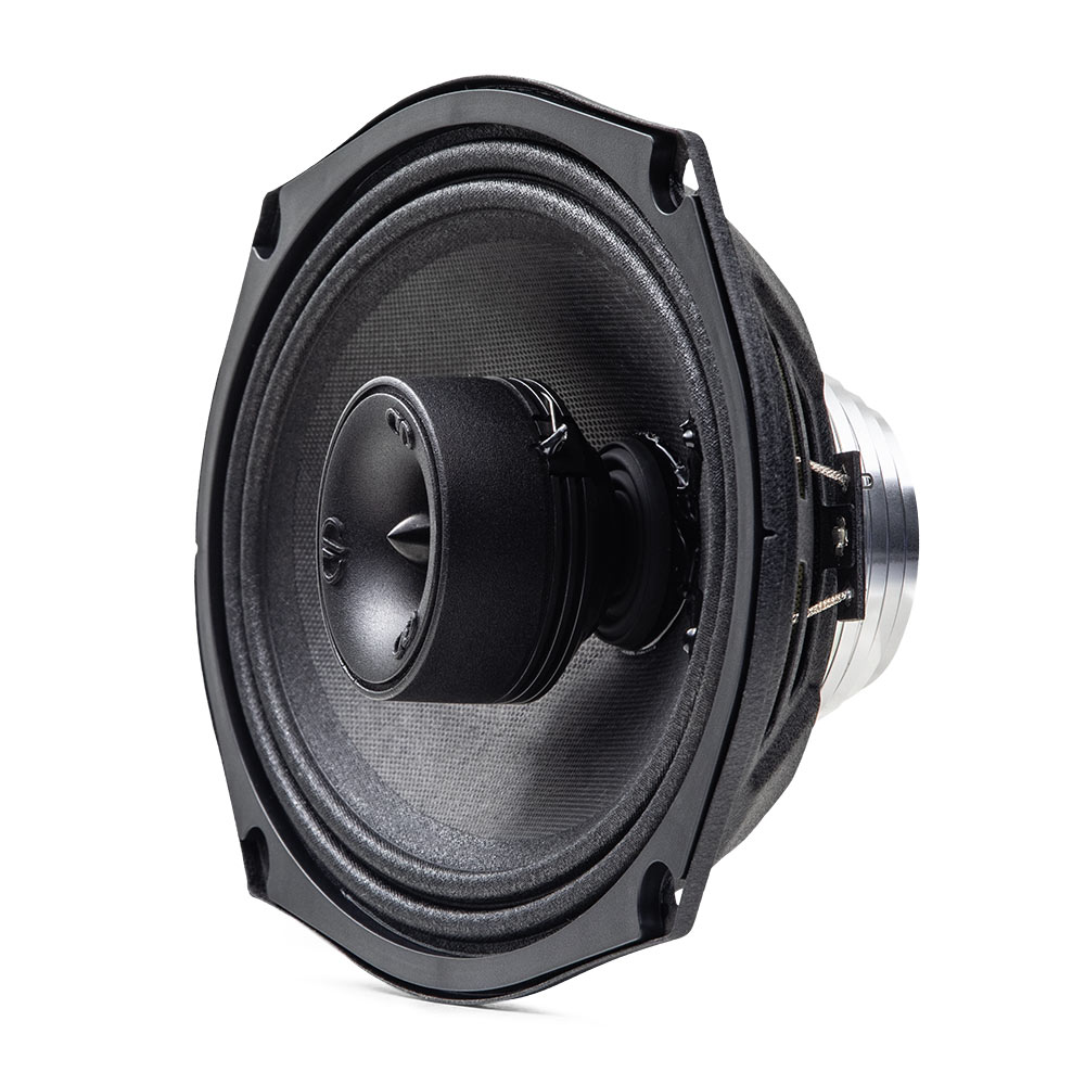 VO-XN6x9a - Voice Optimized 6x9 inch neo coaxial speaker side view of tweeter and motor