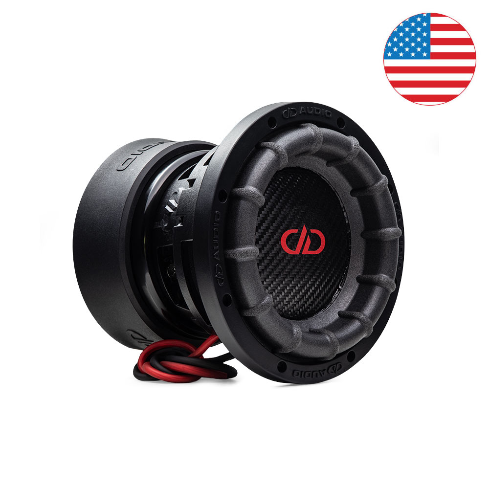 6.5 inch 1506 series subwoofer angled right side showing dust cap, cone, surround, basket and motor