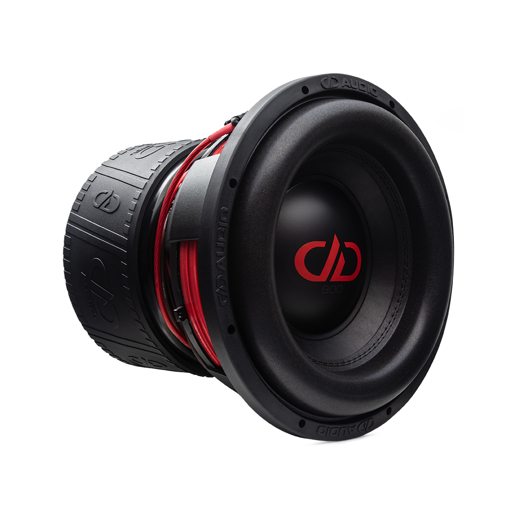 12 inch 812f subwoofer angled right showing motor coil basket and surround