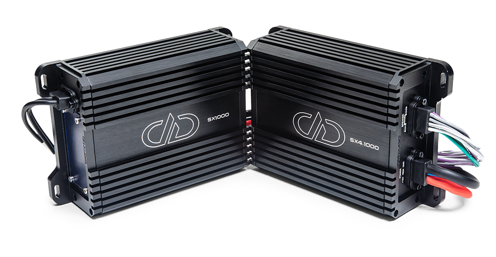 SX series waterproof rated amplifiers pair