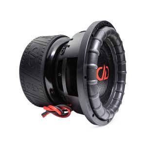 9510L - 10 Inch 9500 Series Subwoofer - Photo angled right to show left, including dustcap, surround, basket, and motor boot with DD AUDIO trademark adorning.