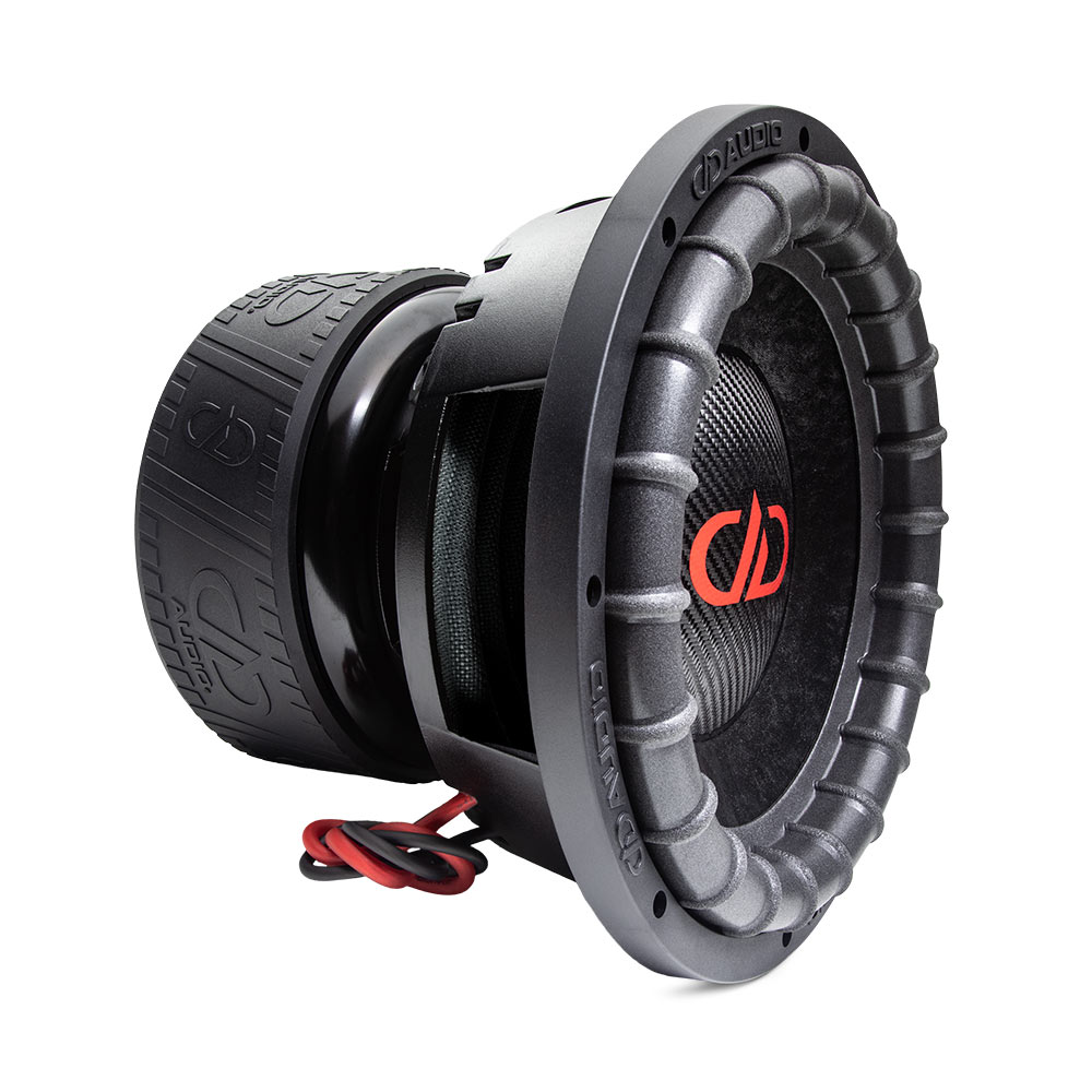9512L - 12 Inch 9500 Series Subwoofer - Photo angled right to show left, including dustcap, surround, basket, and motor boot with DD AUDIO trademark adorning.
