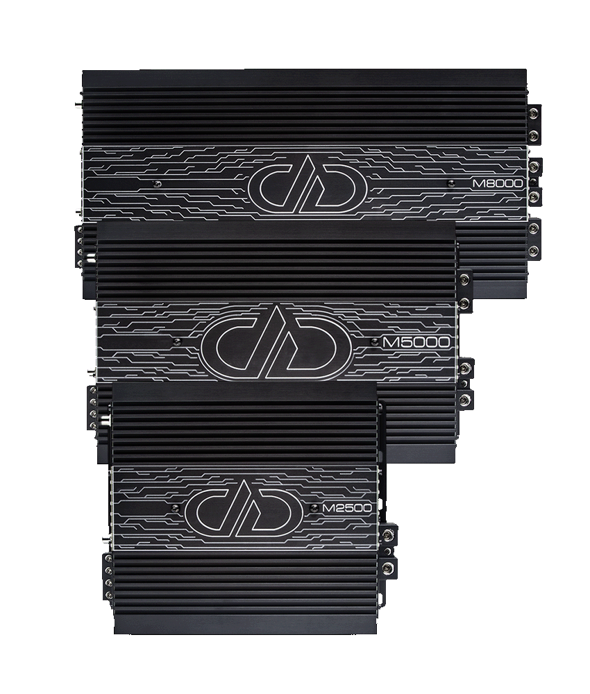 Photo of M Series Amplifier Stacked - M2500, M5000 and M8000