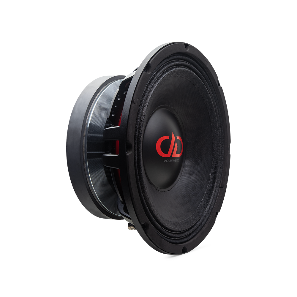Photo of MW812 angled front to back to show cone, dustcap, part of basket and motor