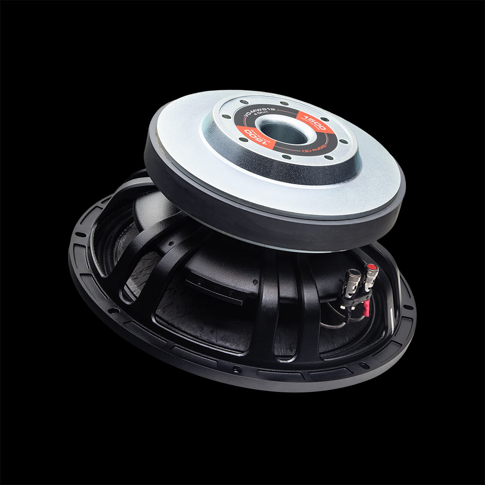 Photo of MW812 angled bottom to top to show ferrite motor and basket