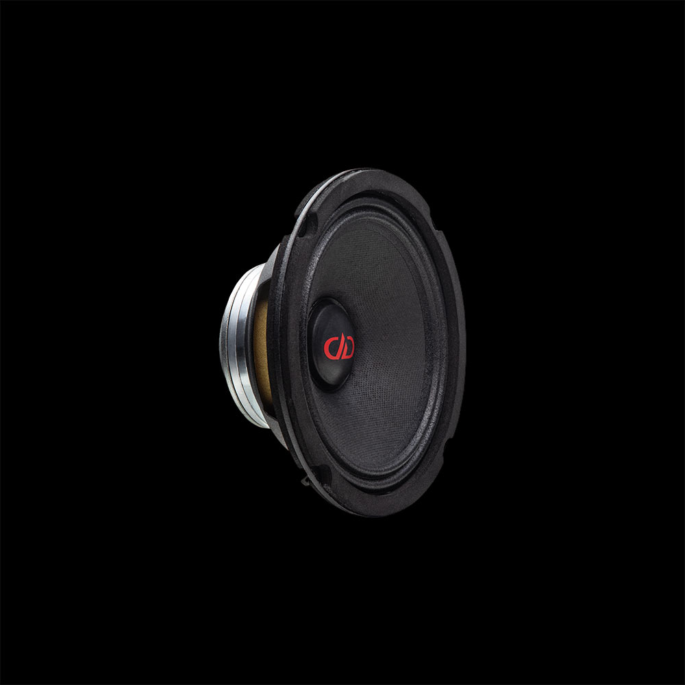 Photo of VO-MN306 angled to show cone, dustcap, and part of neo motor
