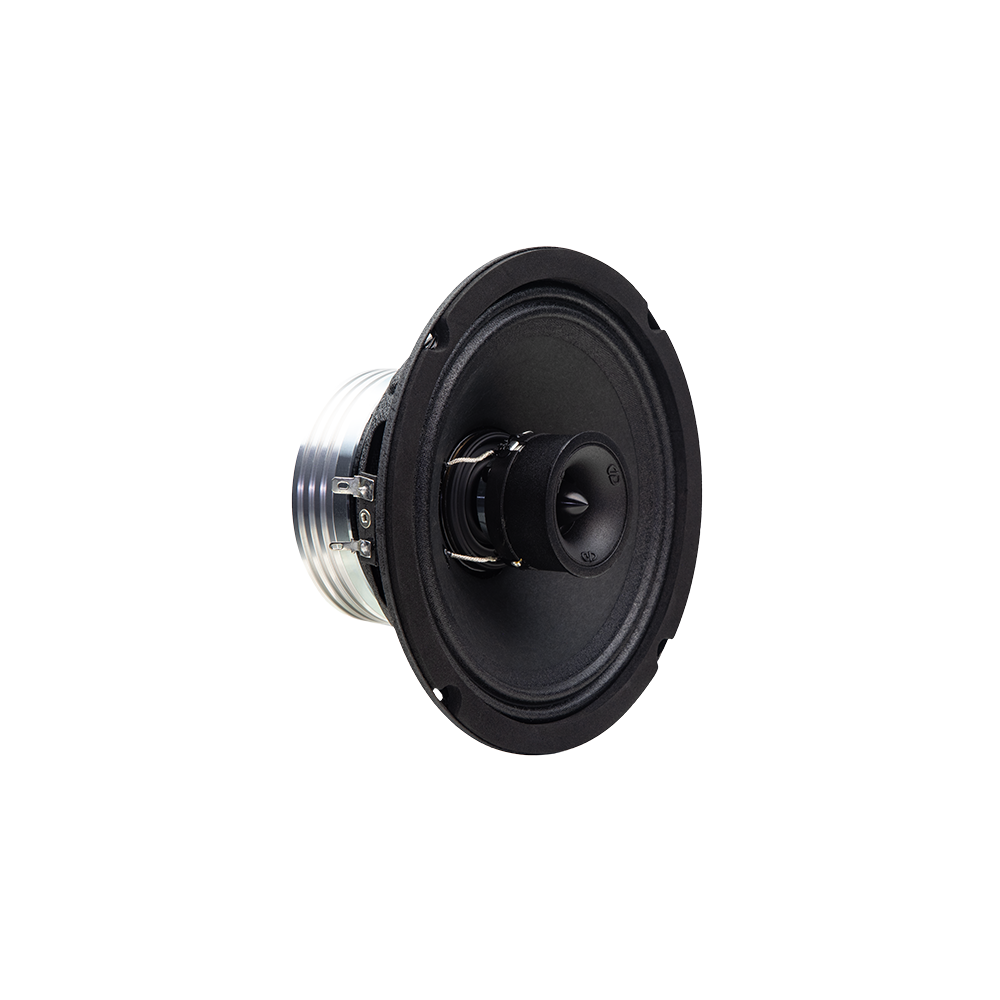 Photo of VO-XN306 angled right to show part of motor, cone and tweeter