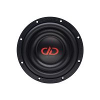 8 inch SL Slim Series Subwoofer front view of logo, dust cap cone and surround