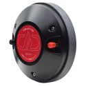 Photo of VO-CT75 backside angled slightly to show housing and the backplate design with logo and model number