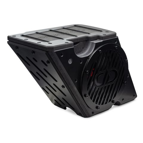 Photo of HD8-SBKa showing kit with speaker (not included) showing the guard panels and grill