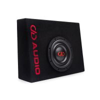 Photo of LE-SL608T.1 Truck Enclosure facing front angled to show the embroidered DD AUDIO logo