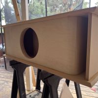 Photo of Empty SL712 Custom Enclosure on Stand