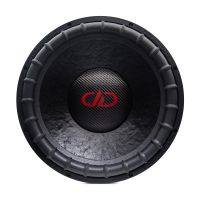 12 inch 3500 series subwoofer front view of logo, dust cap cone and surround
