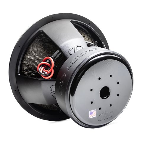 18 inch 9900 series subwoofer angled bottom to the top showing motor basket and cone