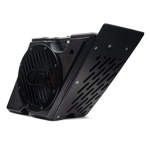 Photo of HDSBK - shot at angle to show the front of the enclosure and grill