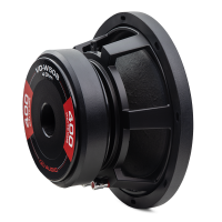 Photo of VO-W508 shot from back to front showing motor with plate sticker, frame and back side of cone