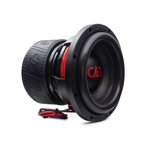 Photo of 710G facing front angled right to show surround, cone, dustcap backed by basket, leads, and motor in boot