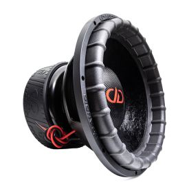 9915c - 15 Inch 9900 Series Subwoofer - Photo angled right to show left, including dustcap, surround, basket, and motor boot with DD AUDIO trademark adorning.