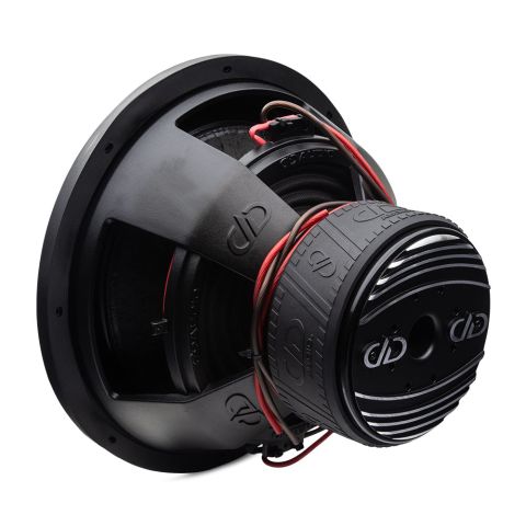 15 inch 715f subwoofer angled back showing motor basket and cone
