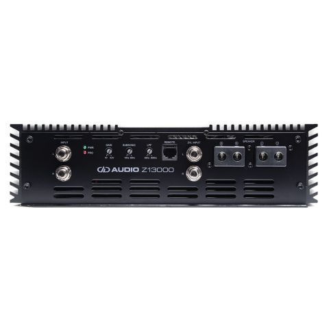Photo of Z13000 side panel with speaker connection points and settings