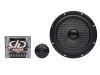 Photo of full C Series component set facing front, including the woofer, tweeter and optional crossover